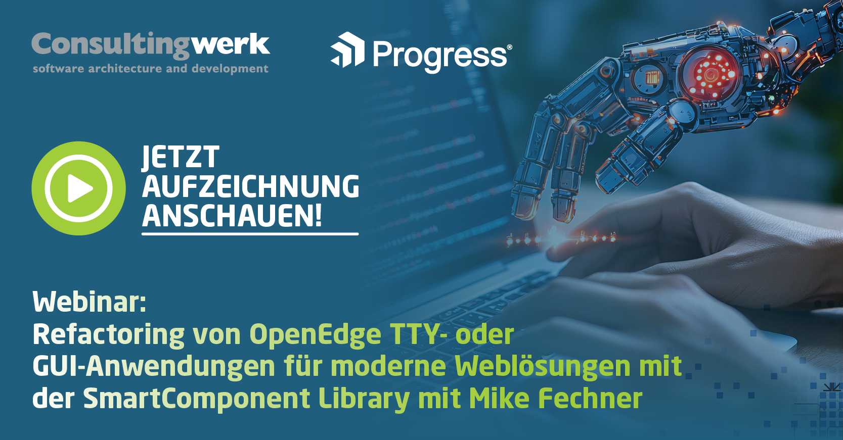 Refactoring von OpenEdge TTY- oder GUI-Anwendungen für moderne Weblösungen mit der SmartComponent Library